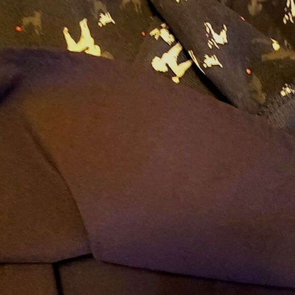 MAISON JULES  Navy Dog Print Flowy Midi Dress sz 12 - Picture 7 of 11